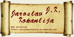 Jaroslav Kopanlija vizit kartica